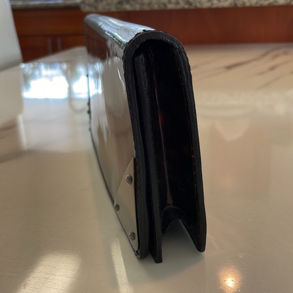 Stuart Weizmann Blenny slingback peep toe pumps and matching clutch - Picture 8 of 11